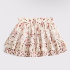 High Rise Lace-Trim
Ruffle Mini Skort